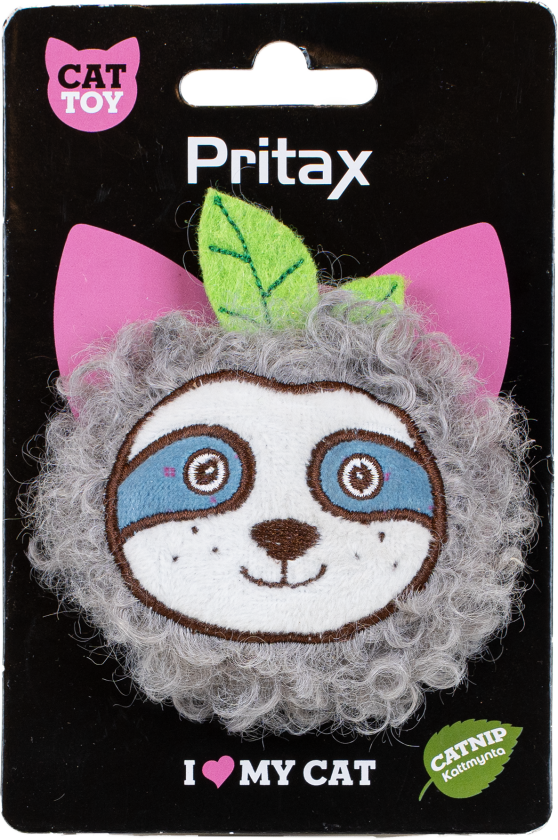 Kattleksak Søvngjengerhode Sune, 8x10x2,5cm, flerfarget - Katt - Halsbånd og seler - Seler - Pritax