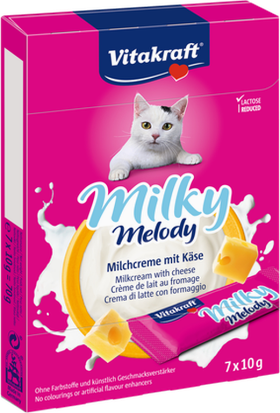 Milky Melody Cheese 70 g x 7 stk. - Katt - Kattesnacks - Vitakraft