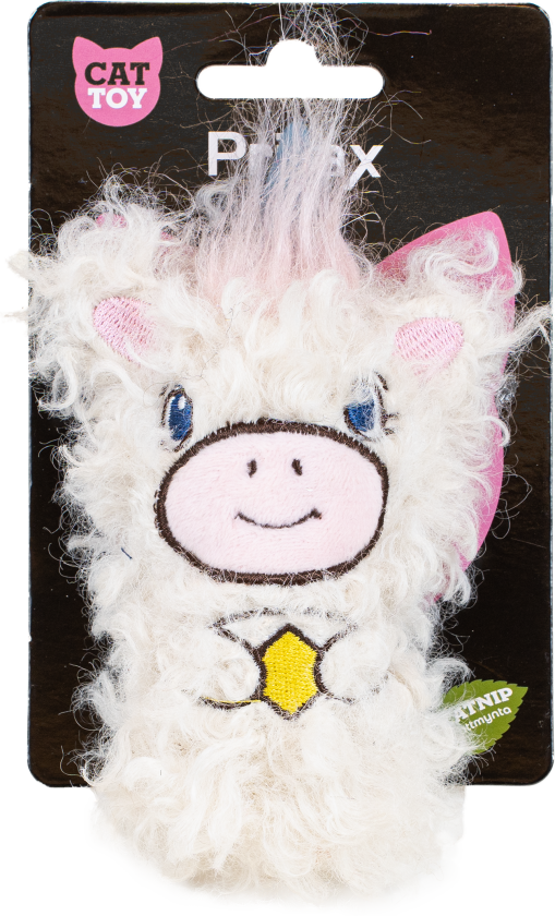 Katteleketøy Enhjørning Elin, 7x14x2,5cm, flerfarget - Katt - Halsbånd og seler - Seler - Pritax