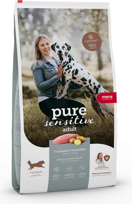 Pure Sensitive Adult Kalkon & Potatis 4 kg - Hund - Hundefôr - Tørrfôr - Mera Petfood