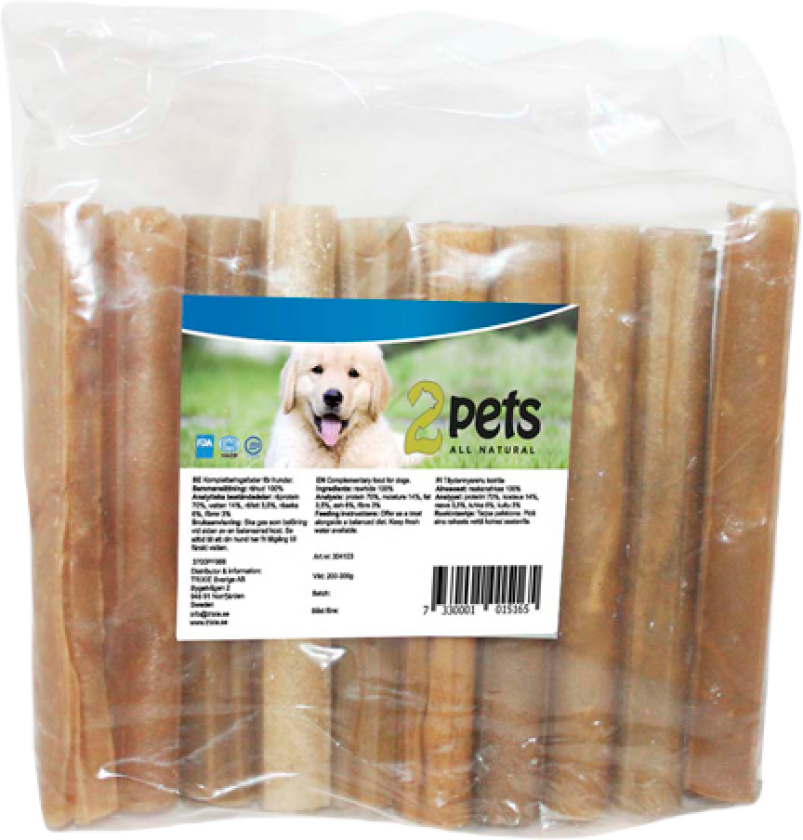Sleperulle 12,5 cm / 15 mm 10-pakning - Hund - Hundesnacks - 2 pets