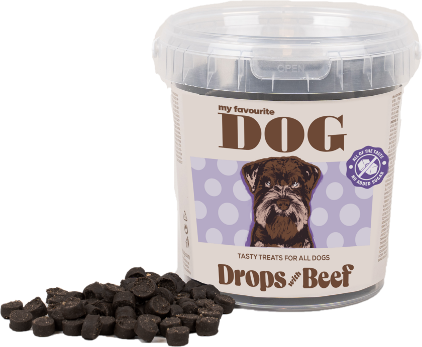 Drops med oksekjøtt 500 g - Hund - Hundesnacks - Tygg og tyggebein - My favourite DOG