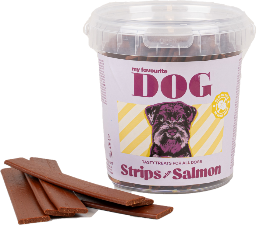 Strips med laks 500 g - Hund - Hundesnacks - Tygg og tyggebein - My favourite DOG