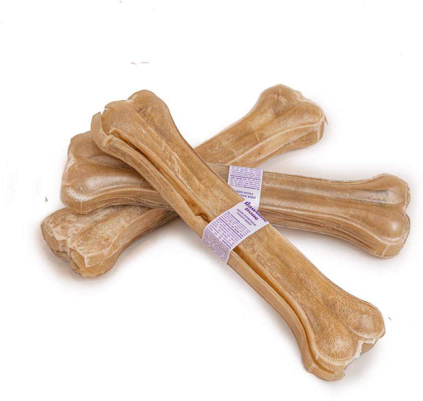 Tyggebein av presset råhud - Naturell 26 cm - Hund - Hundesnacks - My favourite DOG