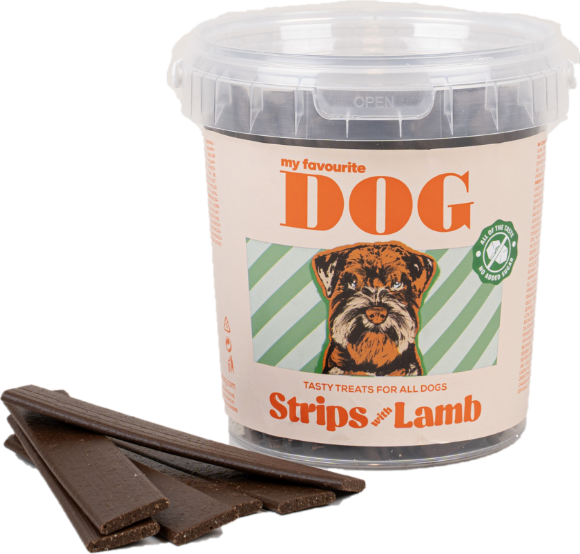 Strips med lam 500 g - Hund - Hundesnacks - Tygg og tyggebein - My favourite DOG