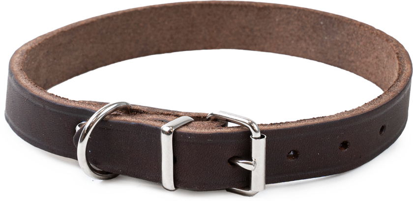 Halskjede i lær Hera justerbar brun 18 mm x 32-39 cm - Hund - Halsbånd og seler - Selected by ZOO