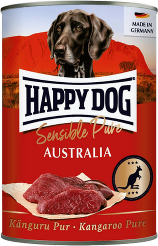Wet Dog Food Tinned GrainFree 100% Kangaroo 400g - Hund - Hundefôr - Våtfôr - Happy Dog