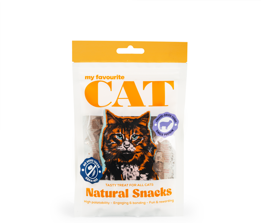 Frysetørkede lammeterninger 30 g - Katt - Kattesnacks - My favourite CAT