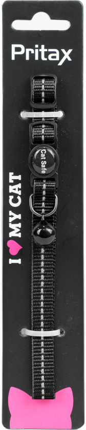 Bilde av Kattehalsbånd Maja 10 mm x 19-30 cm Svart - Katt - Halsbånd og seler - Pritax