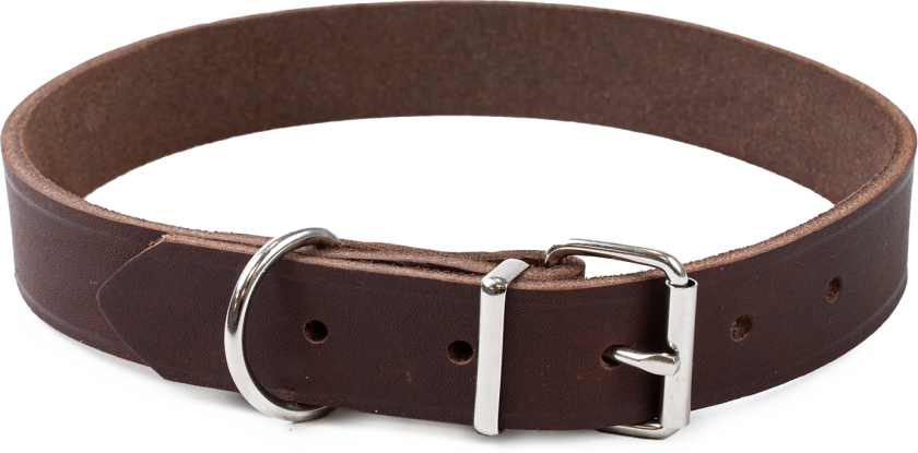 Halskjede i lær Hera justerbar Brun 25 mm x 44-54 cm - Hund - Halsbånd og seler - Selected by ZOO