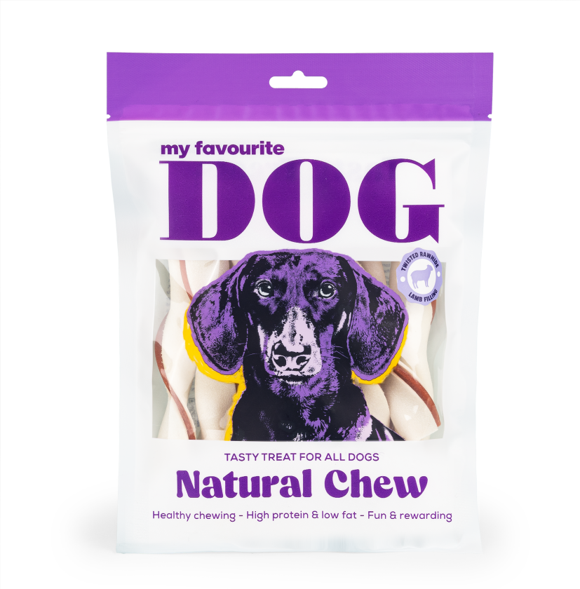 Fylte råhudsnodd - lam 14 cm, 220 g, 10-pk - Hund - Hundesnacks - My favourite DOG