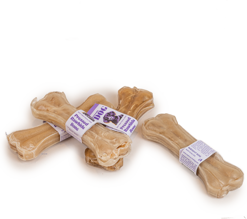 Presset tyggebein av råhud - Naturell 12,5 cm - Hund - Hundesnacks - My favourite DOG