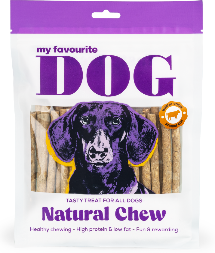 Munchy Sticks - Natural 8-9mm, 12,5 cm, 300 g, 30-pk. - Hund - Hundesnacks - My favourite DOG