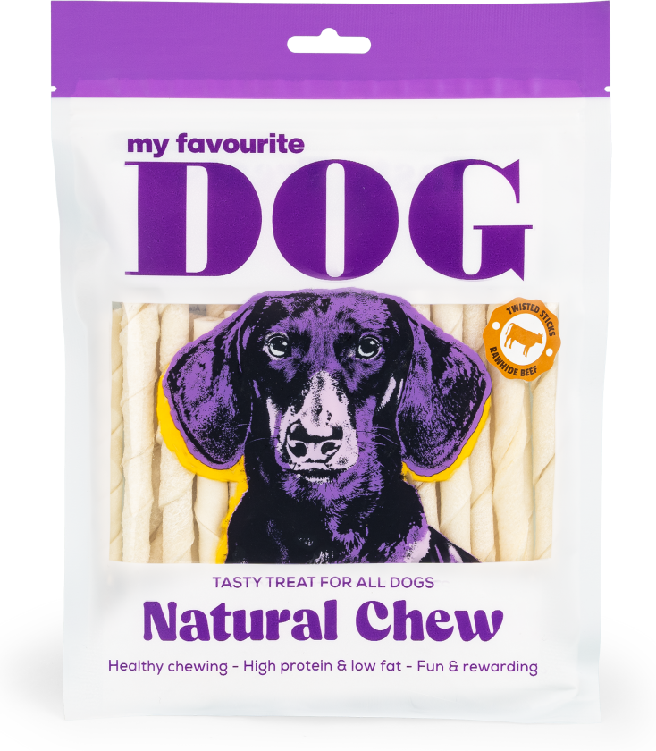 Twisted Rawhide Sticks 12,5 cm, 240 g, 30-pk. - Hund - Hundesnacks - My favourite DOG