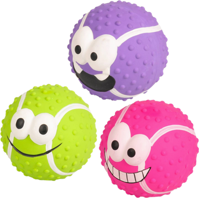 Latterkule av lateks 10 cm - Hund - Hundeleker - Flamingo