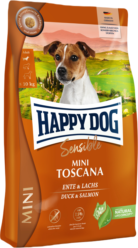 Sensible Mini Toscana And og laks 10 kg - Hund - Hundefôr - Tørrfôr - Happy Dog