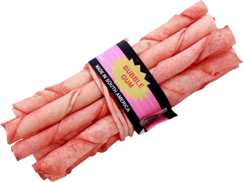 Twisted Leg Narrow Bubblegum 10-pakning, 25 cm - Hund - Hundesnacks - Bravo