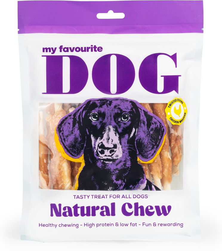 Twisted Rawhide Sticks XL - Kylling 17 cm, 375 g, 8-pk - Hund - Hundesnacks - My favourite DOG