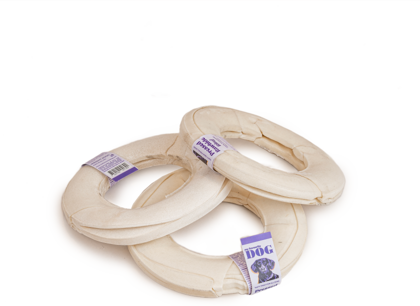 Presset ring av råskinn 15 cm - Hund - Hundesnacks - My favourite DOG