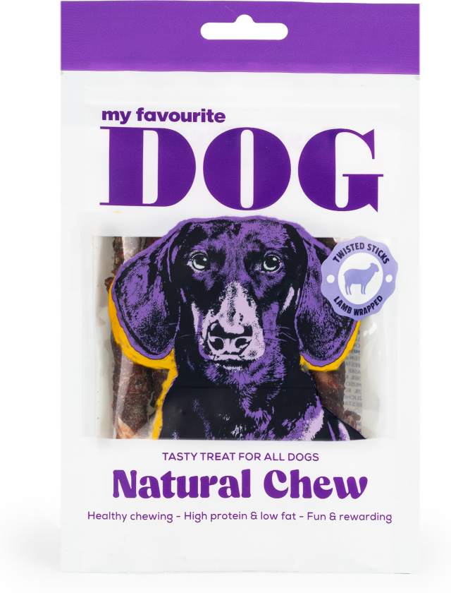 Twisted Rawhide Sticks - Lam 12 cm, 72 g, 6-pakning - Hund - Hundesnacks - My favourite DOG