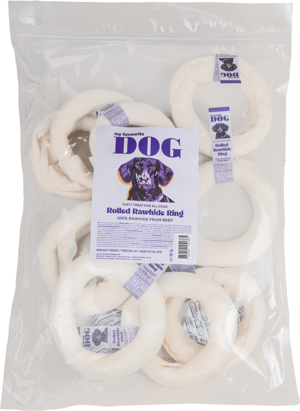 Rawhide Ring 12,5 cm, 10-pakning - Hund - Hundesnacks - My favourite DOG