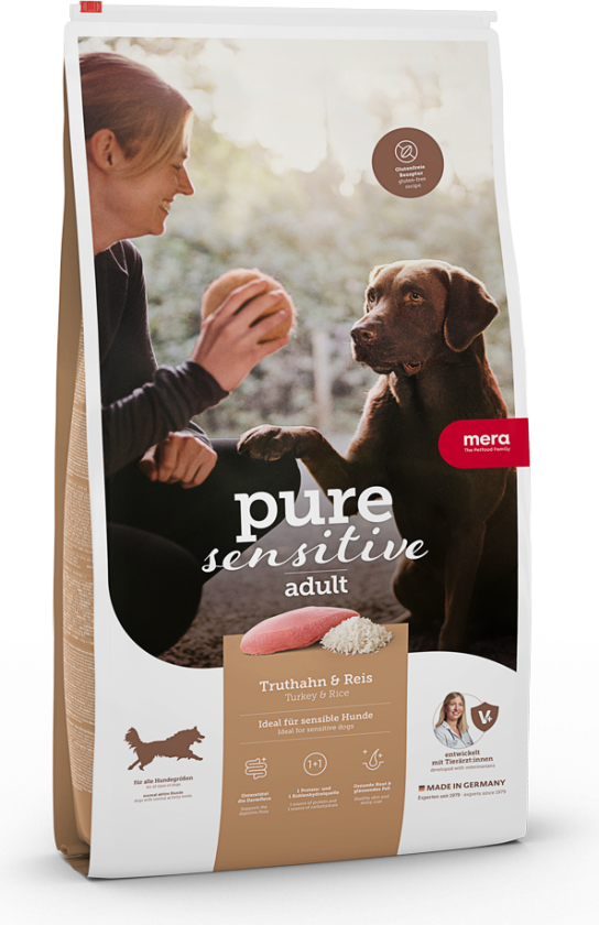 Pure Sensitive Adult kalkun og ris 4 kg - Hund - Hundefôr - Tørrfôr - Mera Petfood