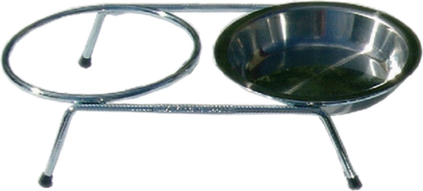 Food Bar i rustfritt stål Double 2 x 2,5/4 liter, høyde 50 cm - Hund - Utstyr - Skåler og flasker - Lexi