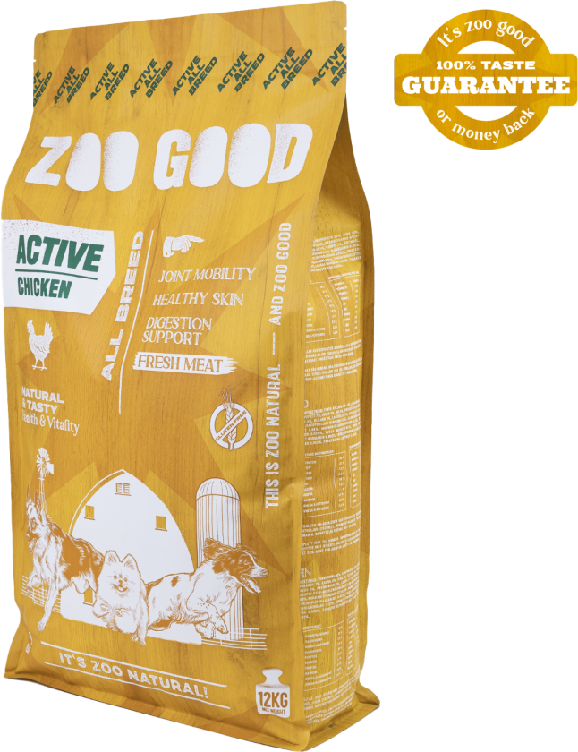 Kylling Active Adult All Breed 12 kg - Hund - Hundefôr - Tørrfôr - ZOO GOOD