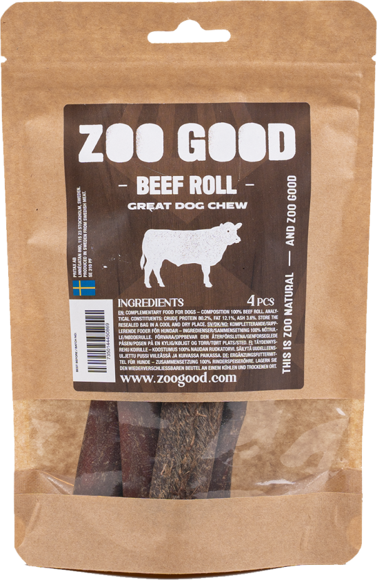 Okserulle, 4-pakning - Hund - Hundesnacks - ZOO GOOD