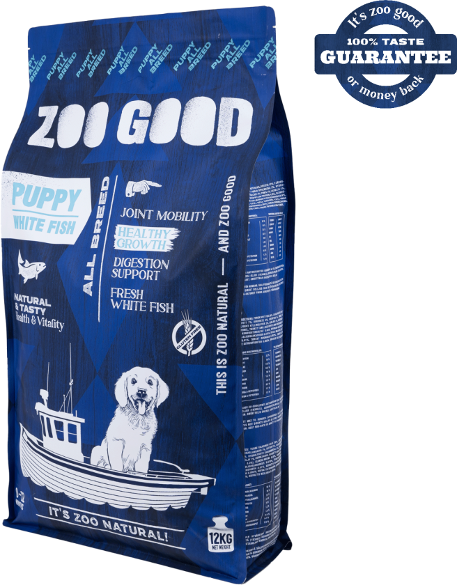 White Fish Skin & Hair Puppy Alle Raser 12 kg - Hund - Hundefôr - Tørrfôr - ZOO GOOD