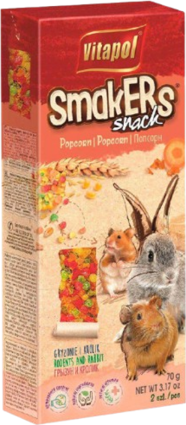 Smakers gnagerpopcorn 90 g - Smådyr - Snacks - Vitapol