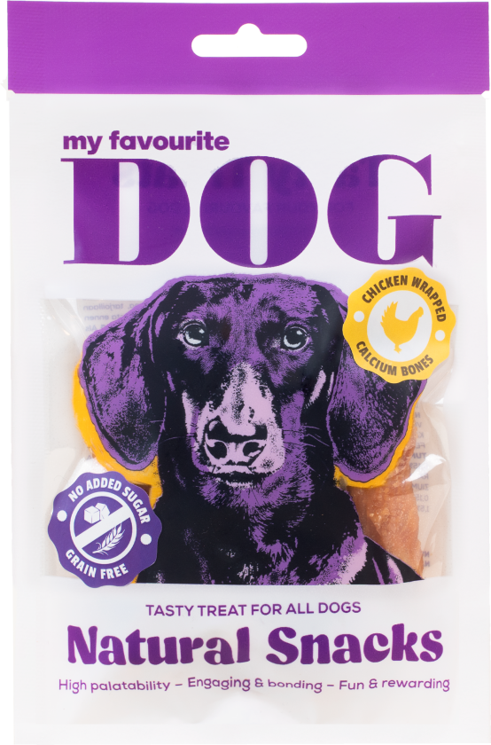 Kalsiumbein i kyllinginnpakning 72 g - Hund - Hundesnacks - My favourite DOG
