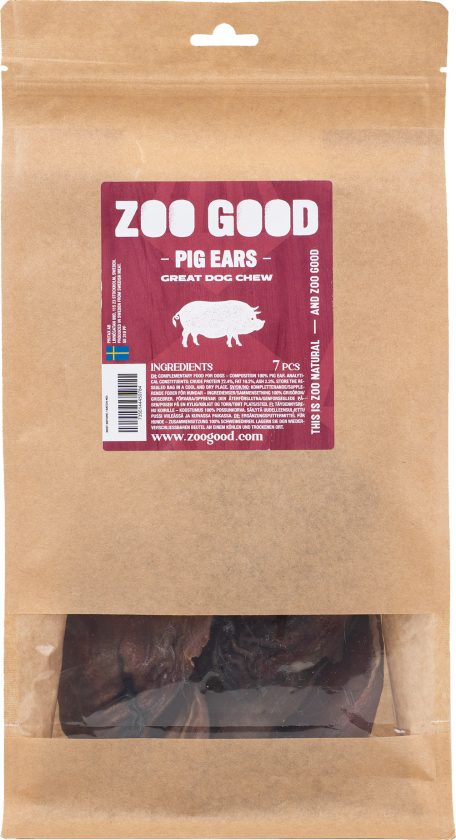 7-pakning med griseører - Hund - Hundesnacks - ZOO GOOD