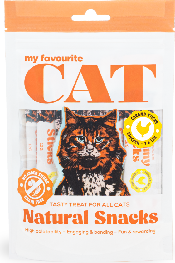 Creamy Sticks - Kylling 7x12g - Katt - Kattesnacks - My favourite CAT