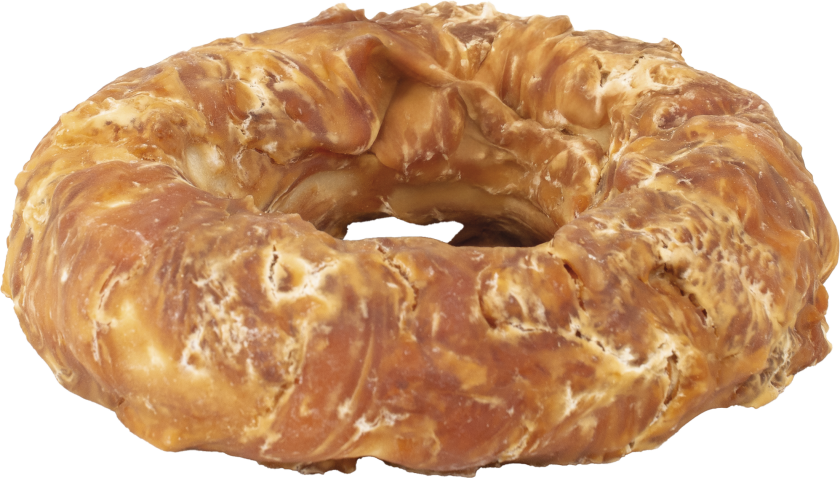 Donutwrap i råhud med kylling 11 cm, 100 g - Hund - Hundesnacks - My favourite DOG