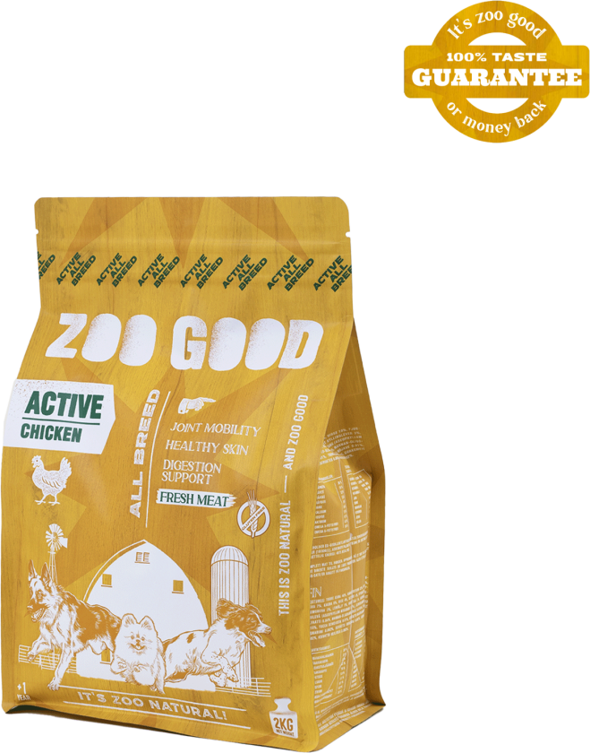 Kylling Active Adult All Breed 2 kg - Hund - Hundefôr - Tørrfôr - ZOO GOOD