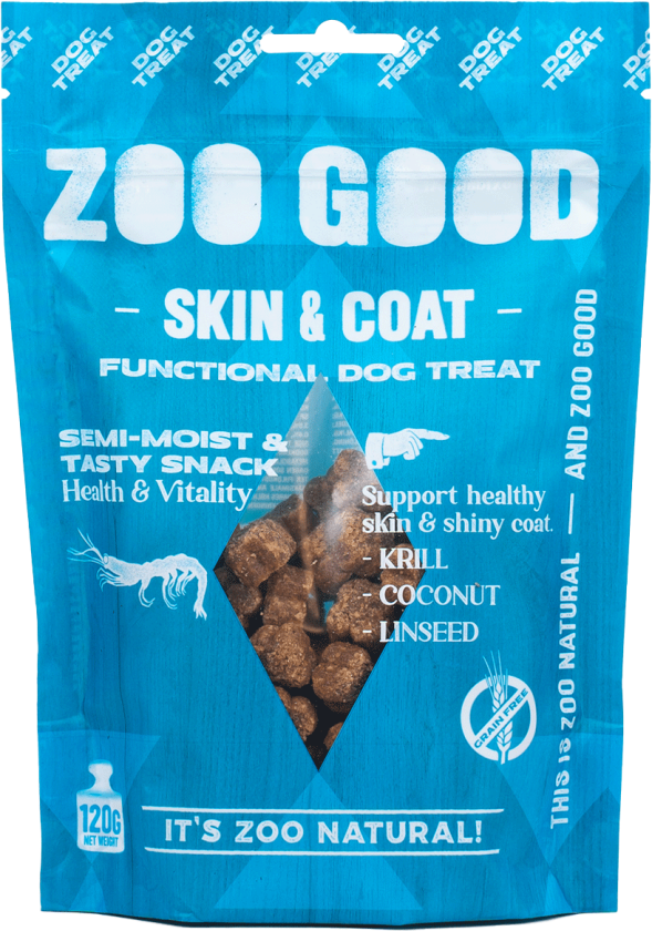 Bilde av Tyggebiter for hund - Hud og pels 120g - Hund - Hundesnacks - Tygg og tyggebein - ZOO GOOD