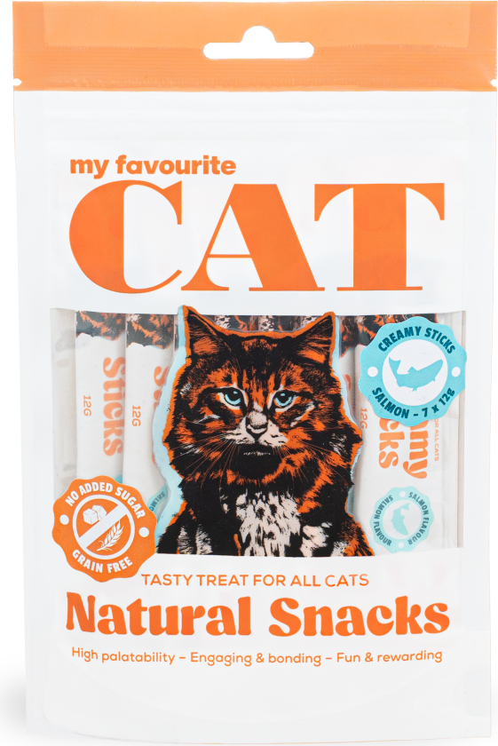 Creamy Sticks - Laks 7x12g - Katt - Kattesnacks - My favourite CAT