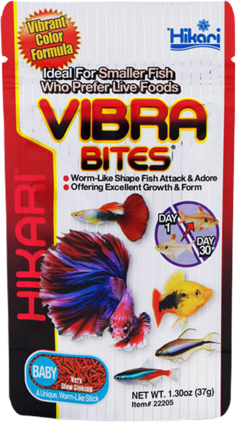 Vibra Bites Baby 37 g - Fisk - Fôr - Hikari
