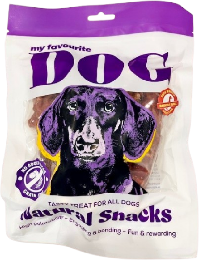 Andeinnpakket råhudrulle med lever- og lungefyll 12 cm, 6-pakning, 360g - Hund - Hundesnacks - My favourite DOG