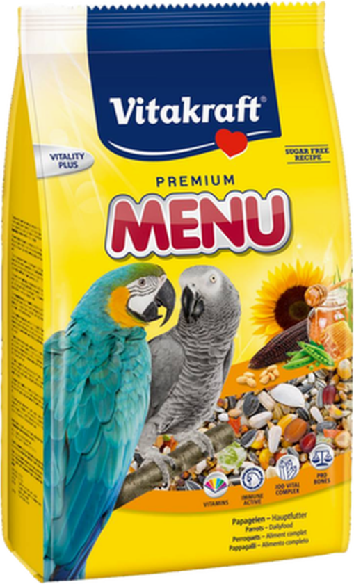 Meny Papegøye 3 kg - Fugl - Fuglefôr - Vitakraft
