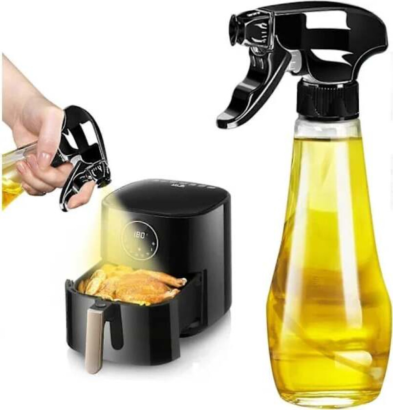 {PL}Oljesprøyte, Oljesprayflaske 200 ml, Oljesprøyte for matolje, Oljesprayflaske i glass