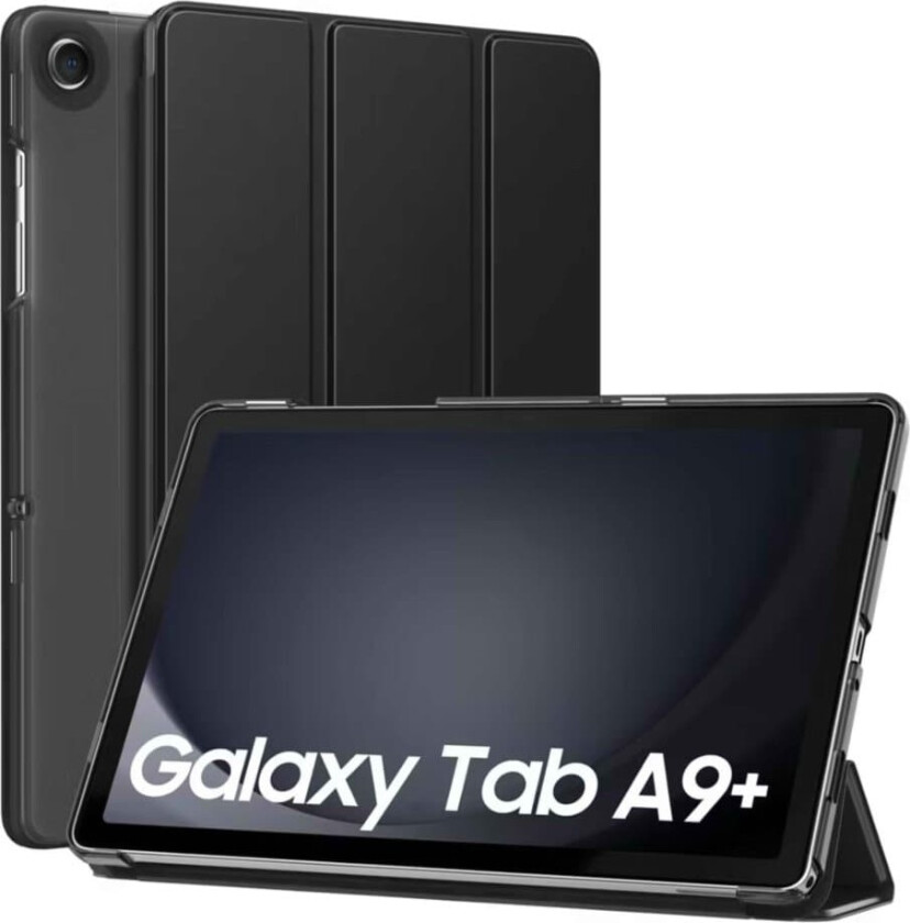 Samsung Galaxy Tab A9+ Trifold-deksel med stativ - Svart