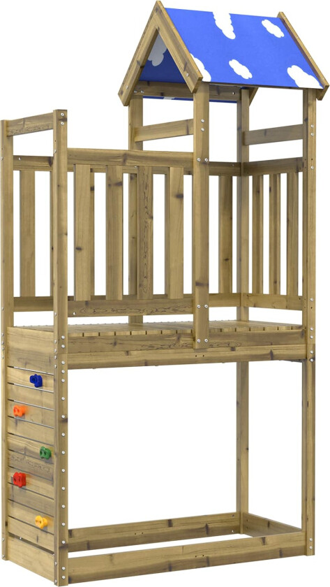 Leketårn Brun 110,5 x 52,5 x 215 cm Massiv impregnert tre