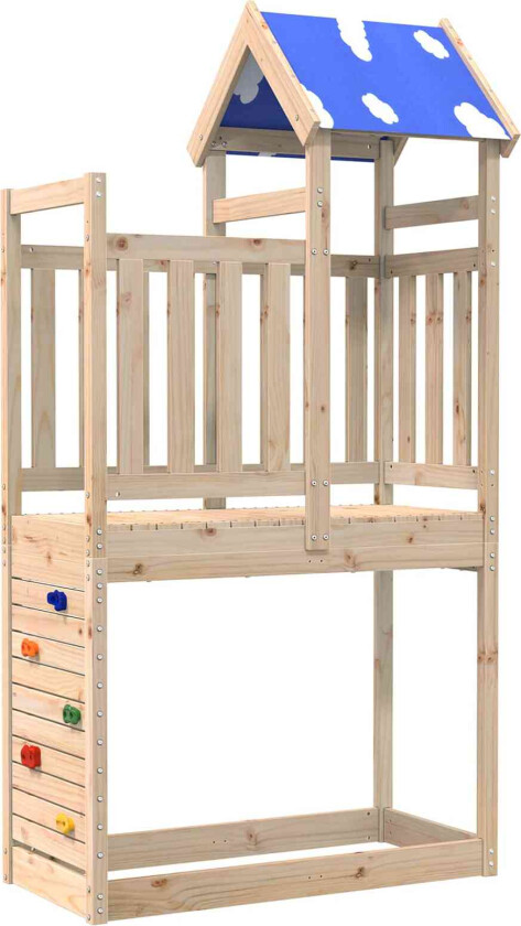 Leketårn Brun 110,5 x 52,5 x 215 cm Massiv furu