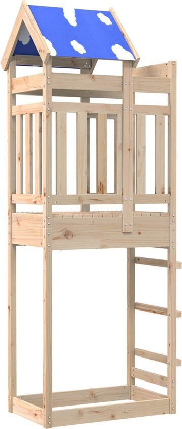 Leketårn Brun 85 x 52,5 x 239 cm Massiv furu