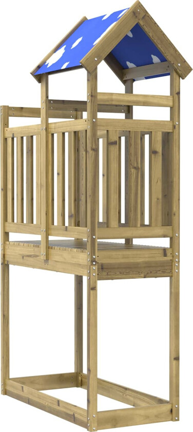 Leketårn Brun 52,5 x 110,5 x 215 cm Massiv impregnert tre