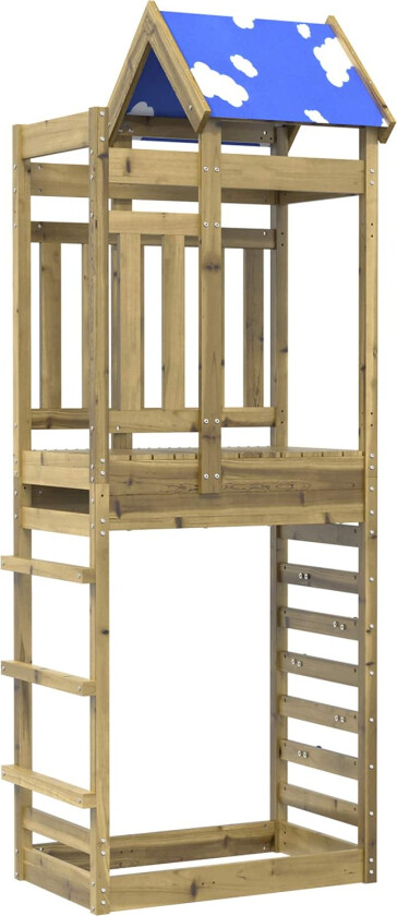 Leketårn Brun 85 x 52,5 x 239 cm Massiv impregnert tre