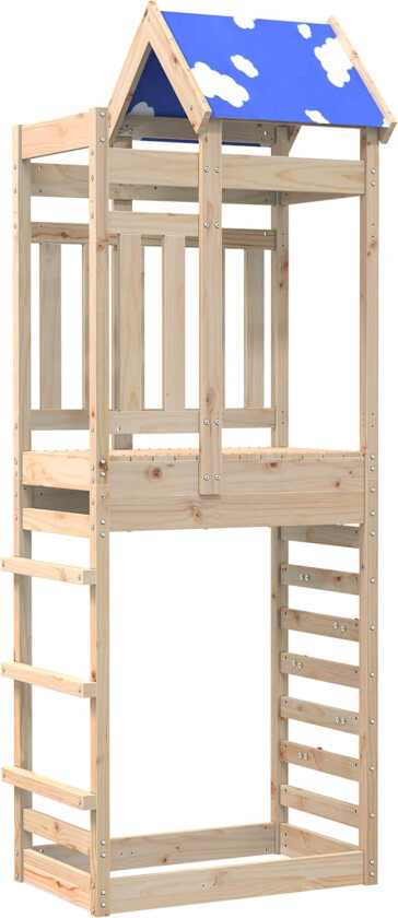 Leketårn Brun 85 x 52,5 x 239 cm Massiv furu