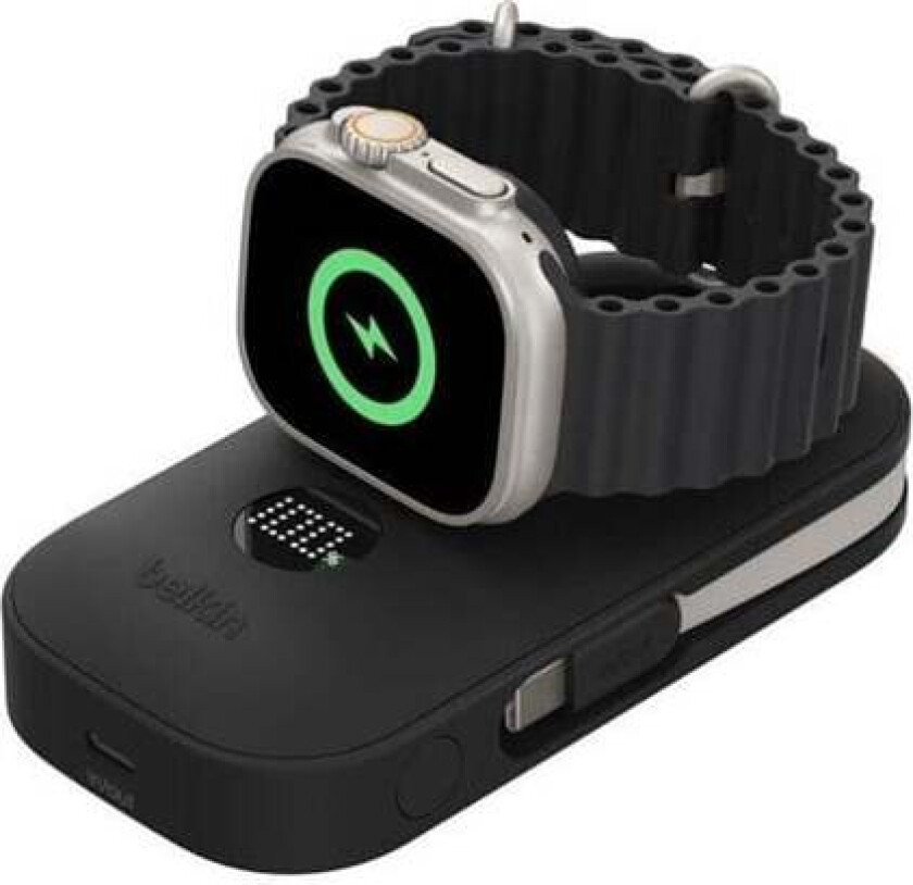 BoostCharge Pro power bank - with apple watch charger - 2 x USB-C - 45 Watt Nødlader - Svart - 10000 mAh